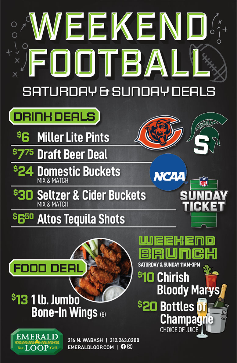weekend football flyer